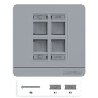 AMPCOM 86 Type Faceplate Computer Socket Panel Network Module RJ11 RJ45 Cable Interface Outlet Wall Socket Electrical Equipment