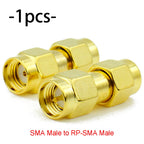 Connector SMA to SMA/ RP-SMA to SMA / RPSMA Male Plug & Female Jack Slide-on Straight RF Coax Adapter Connector