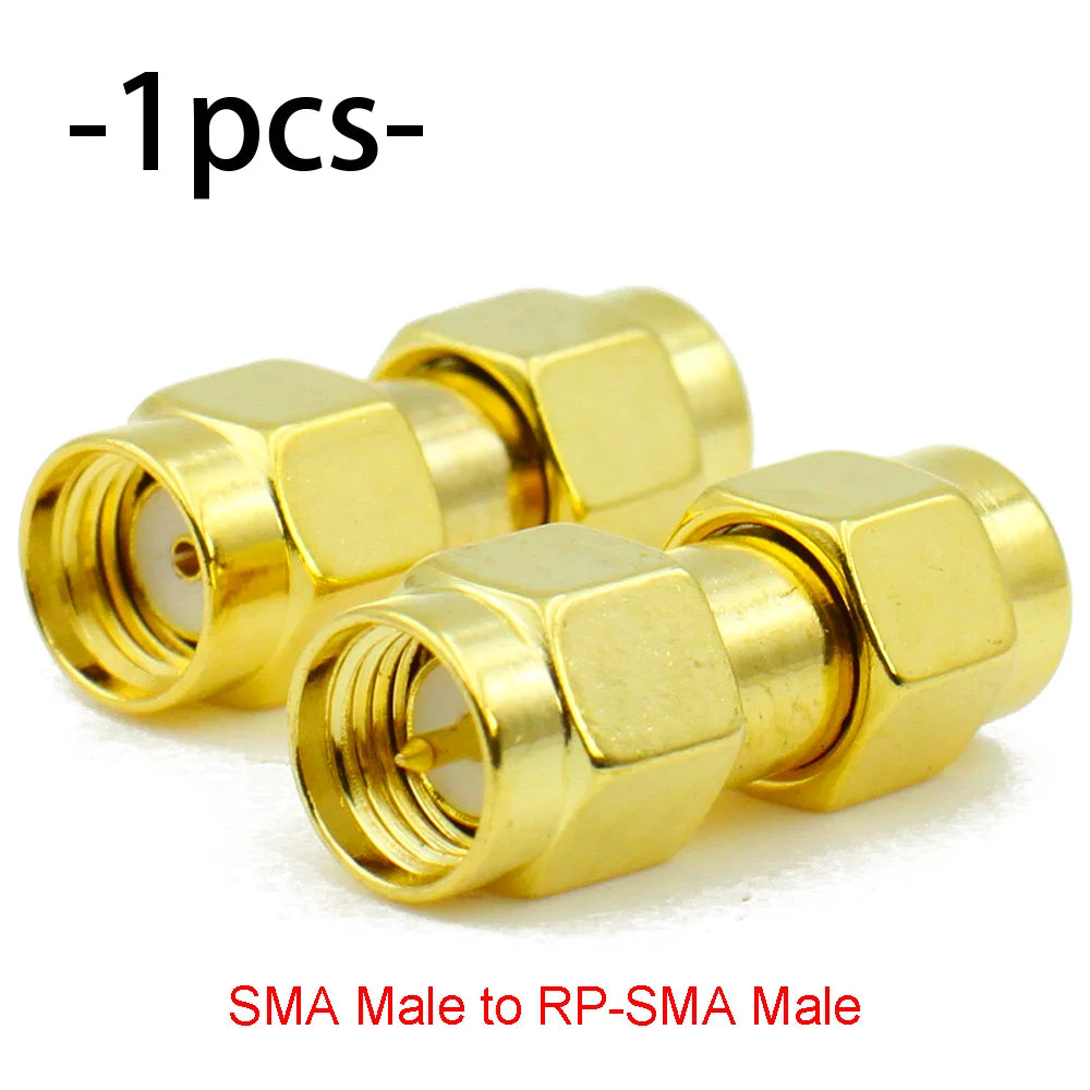 Connector SMA to SMA/ RP-SMA to SMA / RPSMA Male Plug & Female Jack Slide-on Straight RF Coax Adapter Connector