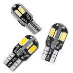 10PCS W5W T10 LED Bulbs Canbus 5730 8SMD 12V 6000K for Car Turn Signal Reading Brake Trunk Hood Width Clearance Lights