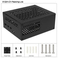 Geekbord X1201-C1 Metal Case for Raspberry Pi 5 & X1201 UPS Shield & Active Cooler