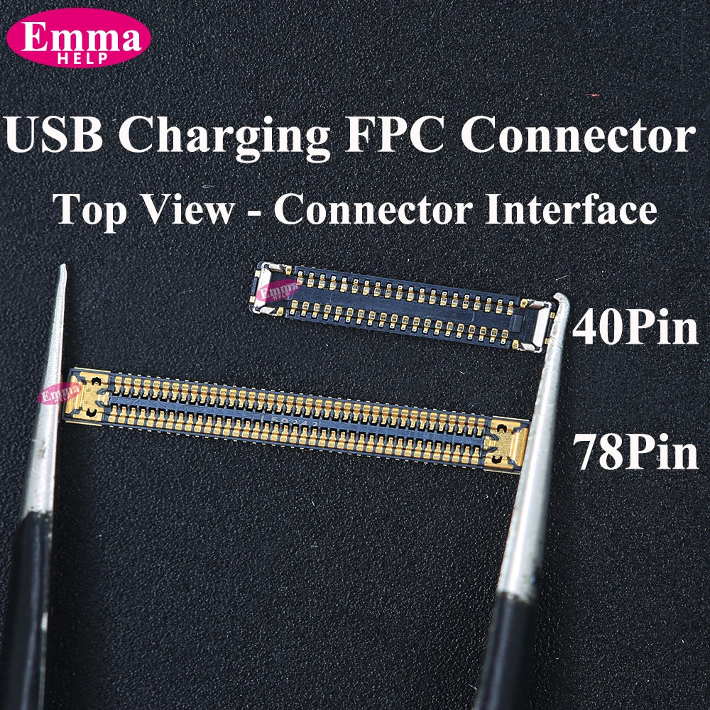 10Pcs Charging FPC Connector On Board For Samsung Galaxy A04s A14 A24 A34 A54 A05s A15 A25 A33 A35 Mainboard Flex Cable Plug