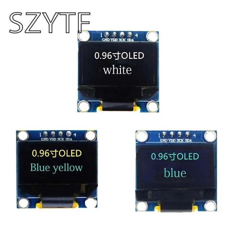 0.96 inch IIC Serial Yellow Blue White OLED Display Module 128X64 I2C SSD1306 12864 LCD GND VCC SCL SDA 0.96" for Arduino