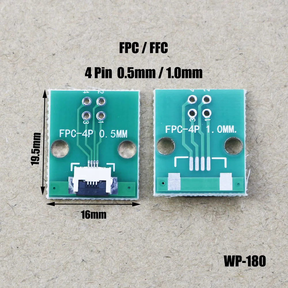 1pcs FPC/FFC Welding 0.5 Seat Connection 0.5mm Pitch Connector SMT To 2.54mm Flexible Cable Adapter Board 6 8 10 20 50 60 80 Pin