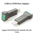 USB to RS485 RS422 Serial Converter FTDI FT232 USB to COM Port with 5 Pin Terminal Block Adapter for Windows MacOS Linux Android
