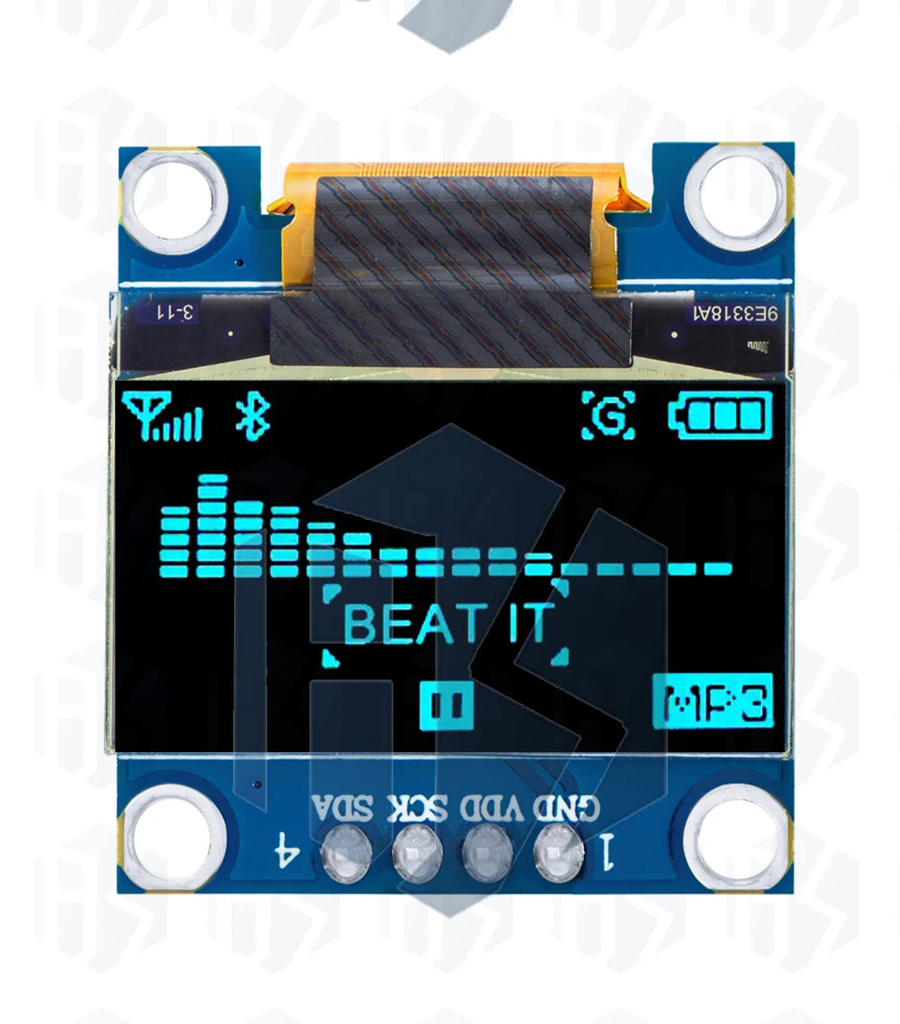 ‌0.96 Inch I2C SSD1306 OLED Display Module – 128x64 Dual-Color (Yellow/Blue) Screen for Arduino, Raspberry Pi & ESP32 Projects