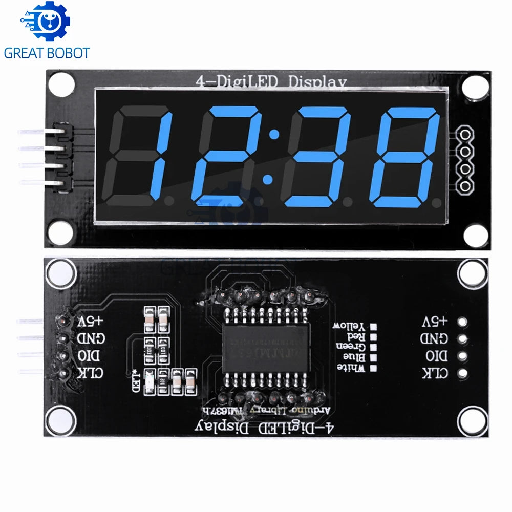 TM1637 LED Display Module 4 Digit Time Indicator Tube 7 Segment Digital Indicator Tube 0.56 Inch Digital LED Module