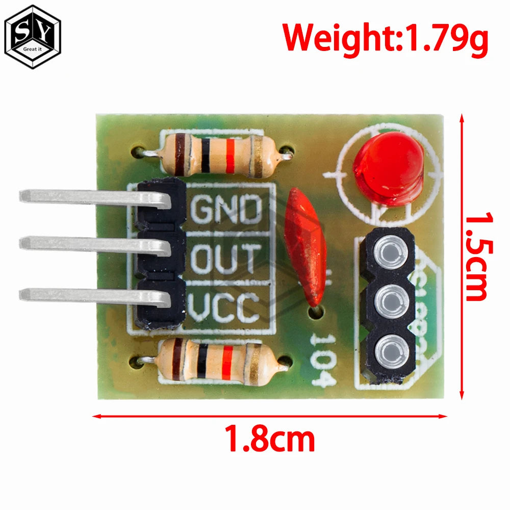 KY-008 650nm Laser Transmitter Module with Laser Sensor Module Non-Modulator Tube Laser Receiver Module Kit