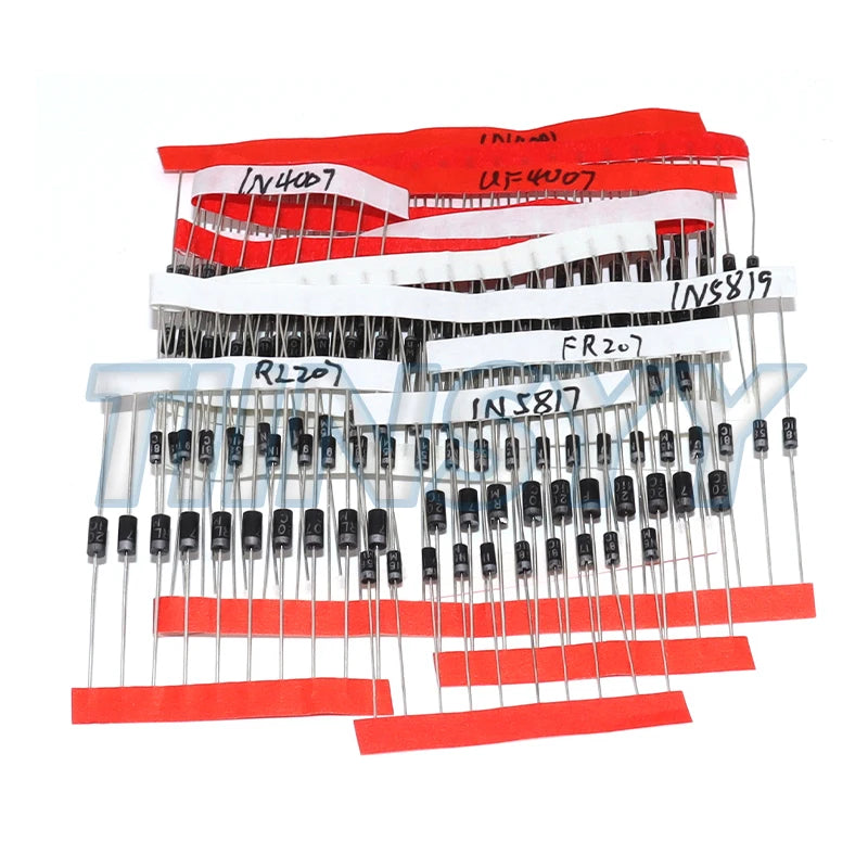 350PCS/box Diodes kit 14Values Rectifier/Fast Recovery/Schottky/Switching Diode Set 1N4001 1N4007 1N4148 RL207 UF4007 FR107 207