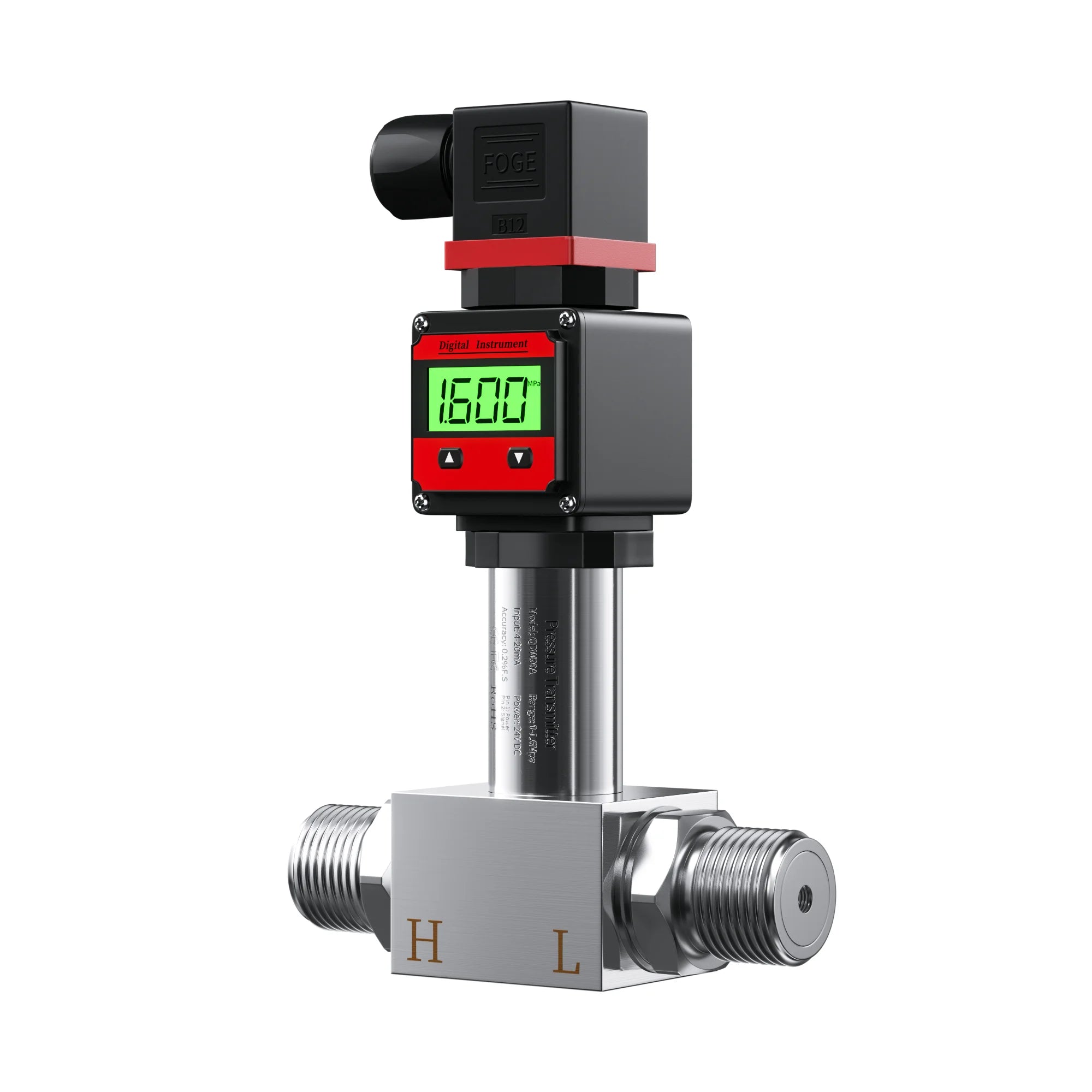 M20*1.5 Differential Pressure Sensor 2.5Mpa//1.6Mpa/1Mpa/0.16Mpa Wind Air Differential Pressure Transmitter 4-20mA 0-10V RS485