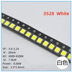 2000Pcs 3528 SMD LED Red Blue Green White Yellow Pink UV RGB LED Lamp Beads Size 1210 Light-emitting Diode High Bright Quality