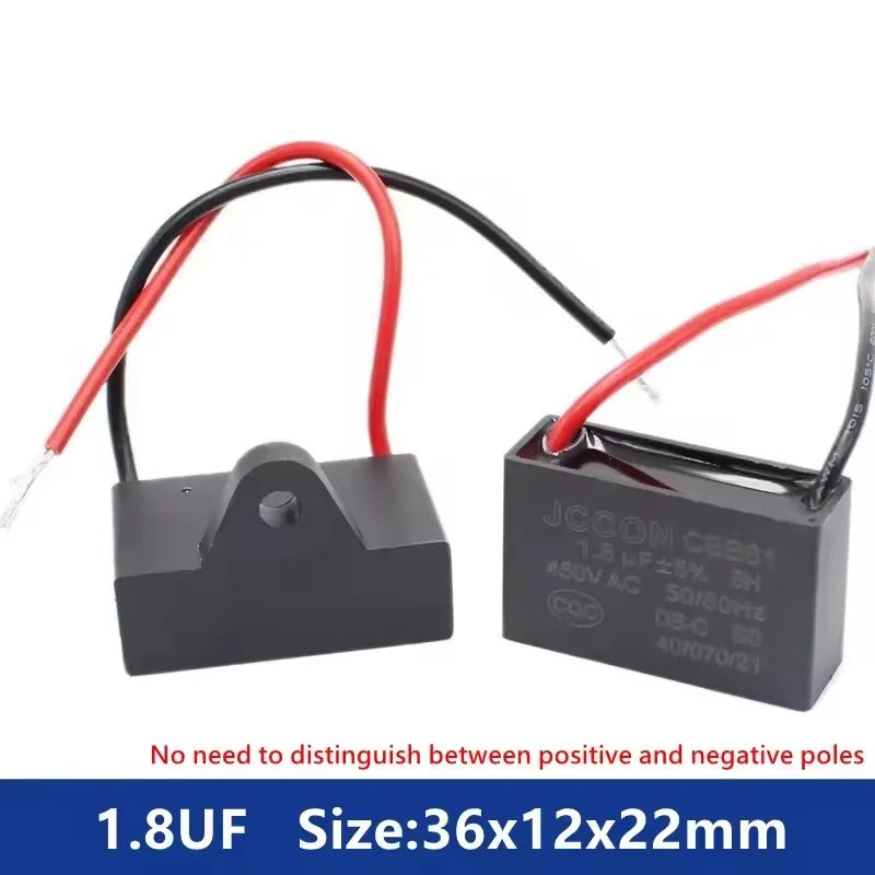 CBB61 450V Start Capacitor 1uf/1.5/1.8/2/2.5/3/4/5/6/7/8UF/10/12/15/18/20 UF Fan Ceiling Exhaust Motor Run Capacitor CBB