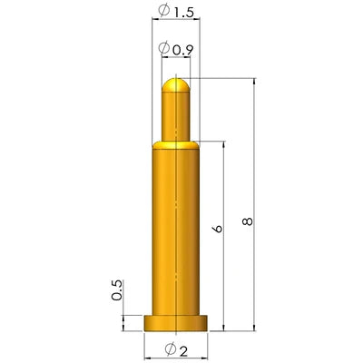 1Pcs Pogo Pin Connector Pogopin Battery Spring Loaded Contact SMD Needle PCB 1.8 2 3 4 5 6 7 8 9 10 12 mm