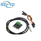 DS18B20 Temperature Sensor Module Kit Waterproof 100CM Digital Sensor Cable Stainless Steel Probe Terminal Adapter For Arduino