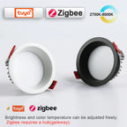 Recessed Tuya Bluetooth/Zigbee Matter 3CCT Smart LED Downlight 110V/220V 5W-12W Spotlight Bedroom Kitchen Indoor Downlight