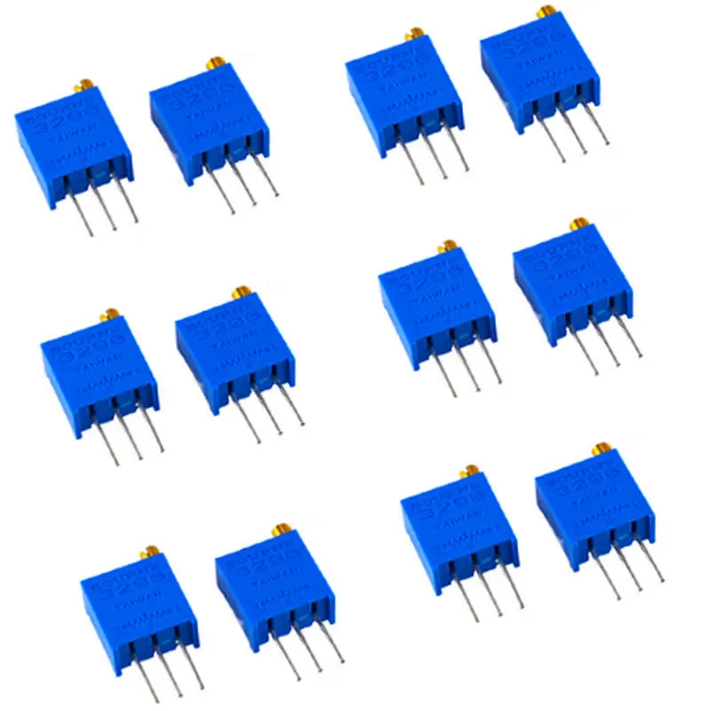 10 kinds of 50pcs 3296W multi-turn precision adjustable resistor trimmer potentiometer ESC kit 500R/1K/2K/5K/10K/20K/50K/100K/1M