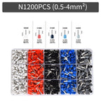 300-2000 pcs Durable Wire Connect Insulated Connector Crimp Terminator Cold Pressed Insulated Termina