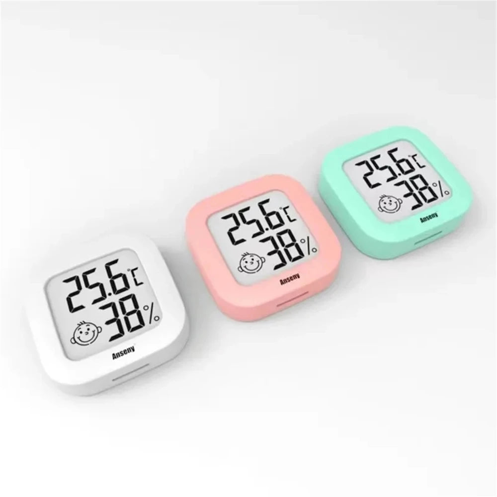 1PC Digital LCD Thermometer Hygrometer Indoor Room Mini Electronic Temperature Humidity Meter Sensor Gauge 4 Color for Home Baby