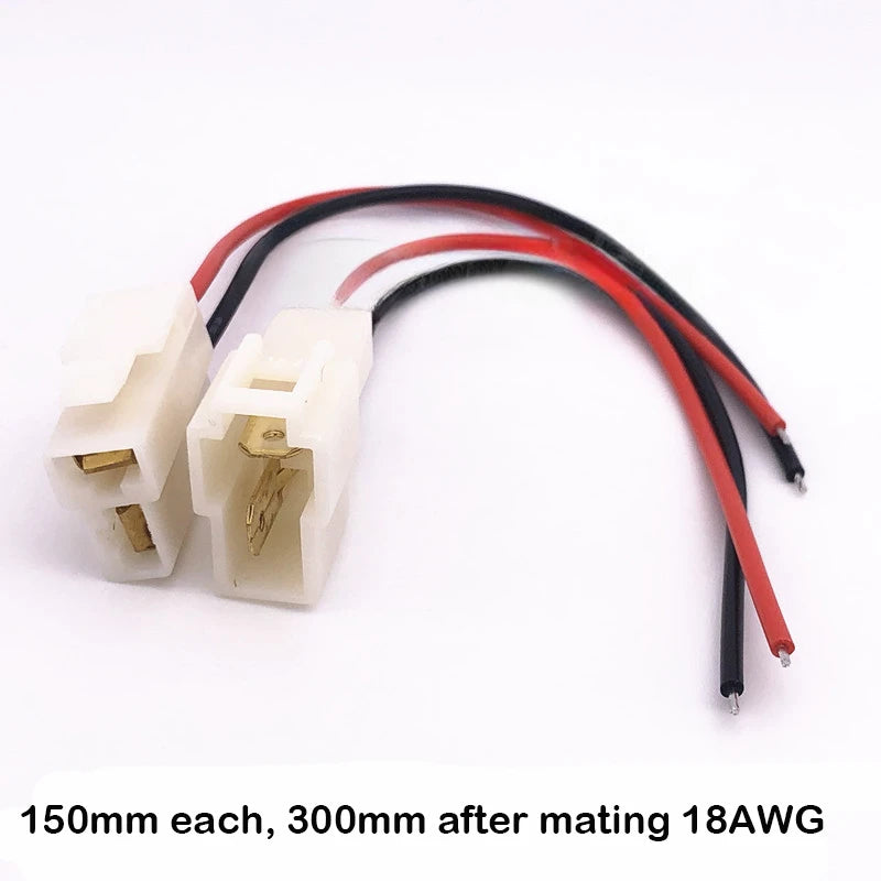 1Set 1/2/3/4/6/8P 6.3mm Automobile Harness Connector 15cm High Current Equipment Cable Male Female Plug Butt Joint 0.75mm2 18AWG