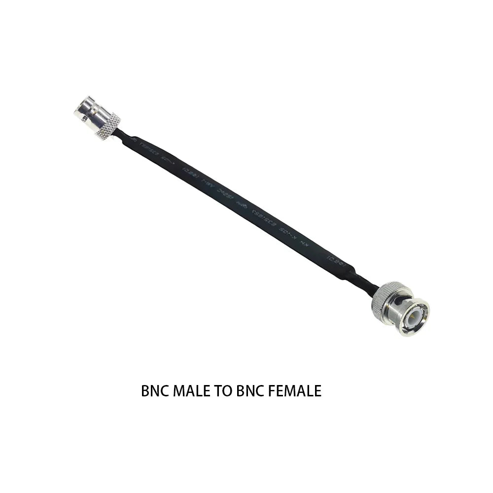Door/Window Pass Through Flat RF Coaxial Cable BNC Male Female to BNC Q9 Male 50 Ohm RF Coax Pigtail Extension Cord Wire
