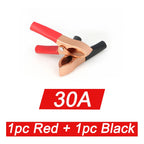 30A-300A 28/35/45mm Black Red Set Crocodile Clip Crocodile Electrical Clamps Test Probe Meter Soft Plastic Alligator Test Clips
