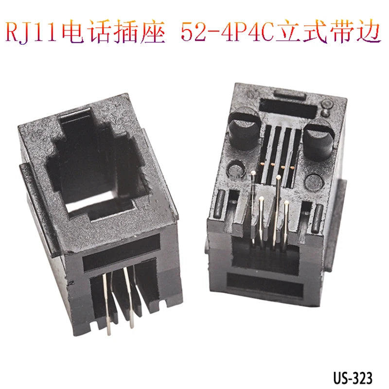 10PCS Telephone Socket Connector RJ11 RJ12 RJ45 Telephone Wifi Female Socket 2pin 4pin 6pin 8pin 4P4C 6P6C 6P4C 8P8C RJ45 Jack
