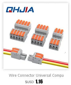 High Power 6mm² Fast Wire Electrical Connectors Universal Compact Splitter Push-in  Cable Wire Connector Fast Terminal Block