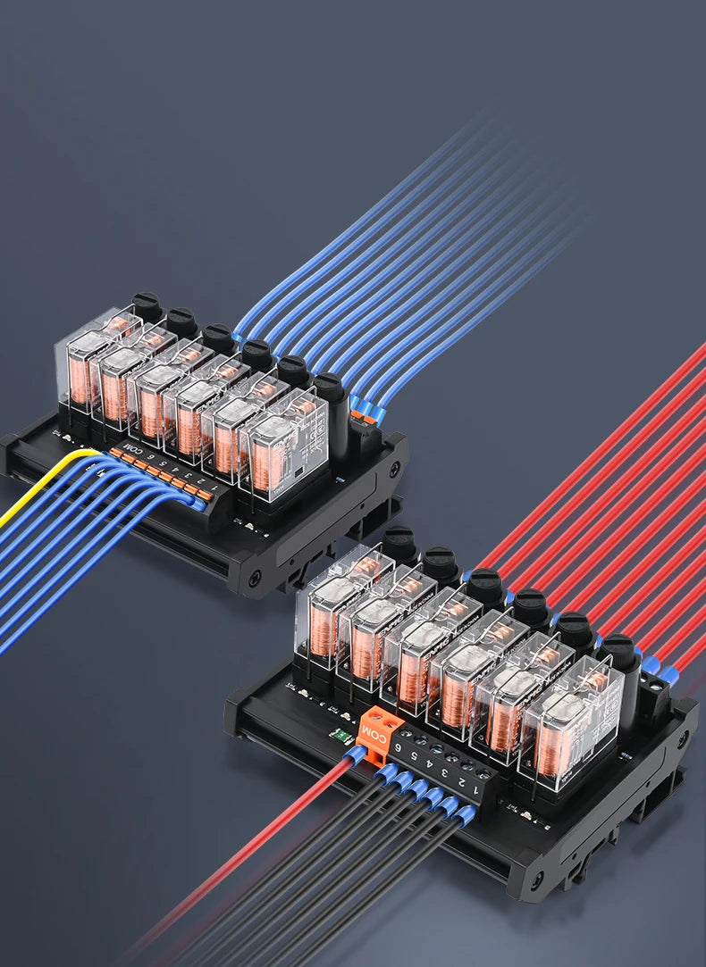 ENMG PNP/NPN Intermediate Relay Module G2R-1-E Control Module DC 24VDC One Open One Closed 16A 8/16 Way Screw Type Spring Inline