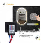 Bathroom Mirror Lamp Built-in Touch Sensor Switch DC 12V 24V 5A LED On/Off Dimmer Single Dual CCT Color Strip Light Controller