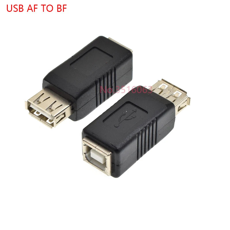 1/2/5PCS USB2.0 A Male & A Female to B Female Printer Print Converter Adapter Connector USB 2.0 Port Retail wholesale USB 2.0
