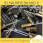 10Pcs/Lot ELNA SILMIC II RFS Series HiFi Audio Capacitor 6.3V 10V 16V 25V 50V 63V 100V 10uF 22uF 47uF 100uF 220uF 470uF 1000uF