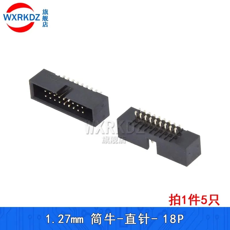 10pcs 1.27MM 6/8/10/20/24/26/34/40/44/50/60P 60PIN JATG IDC3 MALE SOCKET straight idc box headers PCB CONNECTOR DOUBLE ROW  IDC3