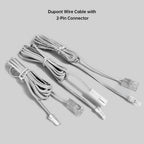 1/3/5Pcs 2m Dupont Extension Wire 2Pin 8mm 10mm Solderless Crystal Connector for Cabinet Wardrobe 2835 SMD 12V/24V LED Strip