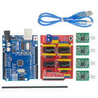 CNC Shield V3 Engraving Machine 3D Printe+ 4pcs DRV8825 Or A4988 Driver Expansion Board For Arduino + UNO R3 With USB Cable