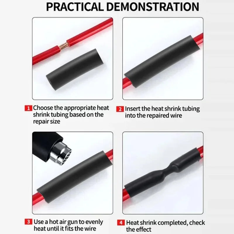 4:1 Heat Shrink Tubing Waterproof Marine Wire Cable Protecter Sleeves Adhesive Industrial Seal Against Wire Connector 4/6/8mm