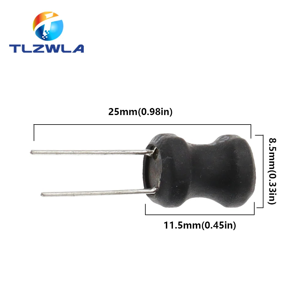 10PCS DIP Power Inductor 8X10MM 2.2UH 4.7UH 10uH 22uH 100uH 150uh 220uH 330uH 470uH 1MH 2.2MH 4.7MH 10MH Inductance 8*10mm 2Pin