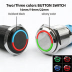 push button switch Two/three color, light metal 16 19 22mm self-locking/reset waterproof hotel doorbell customization latching
