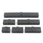 10pcs 2.54mm Pitch Female Header Strip 6/10/14/16/20/26/34/40/50 Pin Dual Straight DIP Polarizing Key Connector 6P 10P 40P 50P