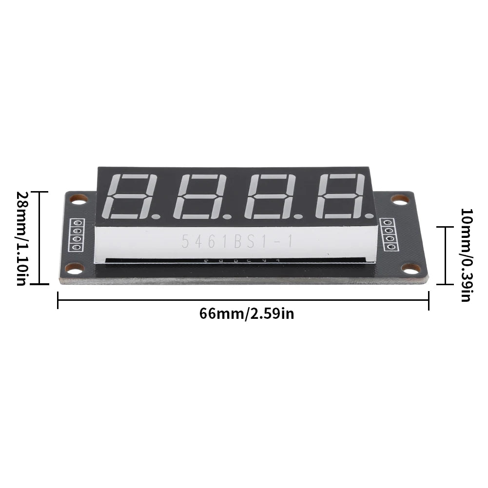 0.56 Inch Digital Display Module TM1637 Driver 4-Digit Display Time Clock Indicator 7-segment 5V TM1637.h Display for Arduino