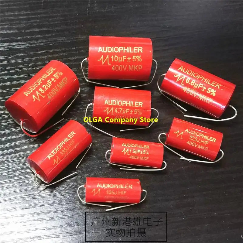 250V 400V High and Low Bass Capacitor Fever Promise MKP Divider Capacitor 3.3uf 4.7 2.2 Audio Capacitor  5PCS -1lot