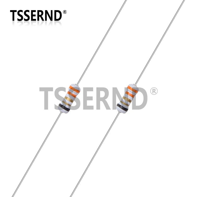 20pcs 1/4W 5% 0.25W Wire Wound Resistor Fuse Winding Resistance 0.5R 10R 0.5 1 2.2 3.3 3.9 4.7 5.1 10 ohm