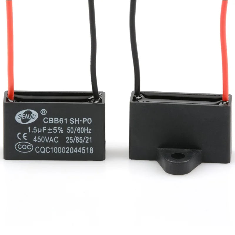 CBB61 Motor Start Capacitor 450V AC Fan Condenser1/1.2/1.5/1.8/2/2.5/3/4/5/6/8/10UF