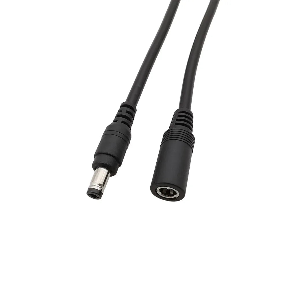 DC Power Pigtails Cable DC 5.5mm x 2.1mm Male Female to Bare Wire Open End 18AWG Wires Connector for CCTV Camera LED Strip Light