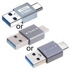 USB 3.1 To Type-C OTG Adapter 90/180 Degree Elbow Fast Charging Charger Converter U Shape USB Male To USB C Male Data Adapter