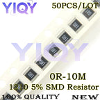 50PCS 1210 5% 1/2W SMD Chip Resistor resistors 0R-10M 0 10 100 220 470 ohm 0R 10R 100R 220R 470R 1K 2.2K 4.7K 10K 100K 1M 10M