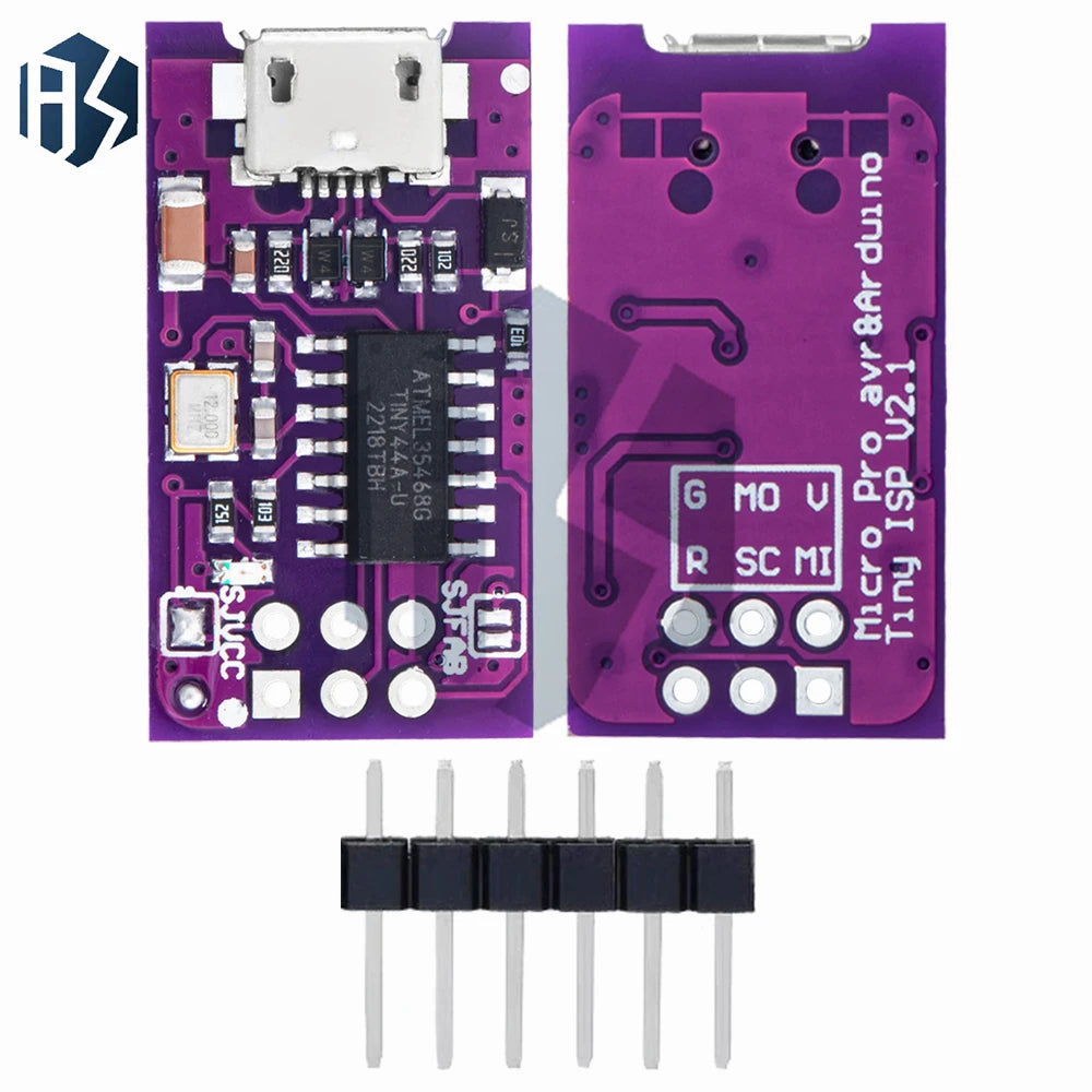 Micro USB Tiny AVR ISP ATtiny44 ATTiny45 ATTiny85 USBTinyISP Programmer Module  IDE Bootloader ISP Microcontroller 5V
