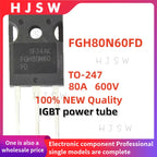 5/10/20PCS 100% Brand New and Quality FGH80N60FD FGH80N60 80N60FD 80N60 TO-247 80A 600V IGBT power tube
