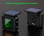 Extractme Tire Pressure Monitoring System Colorful Display Wireless TPMS Motorcycle Solar Charge Tyre Temperature Alarm Sensor