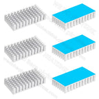 WE DO HEATSINK 50x25x10mm Heatsink Aluminum Black Anodize Heat Sink Cooler With Blue Thermal Pad