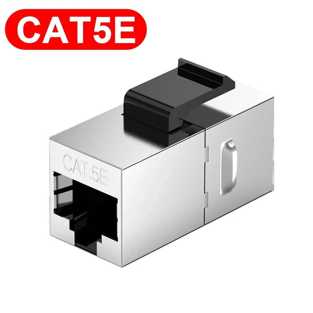 CAT7 CAT6A CAT6  CAT5e Coupler RJ45 Keystone Shielded Coupler Shielded Female to Female RJ45 Inline Coupler Keystone Jack
